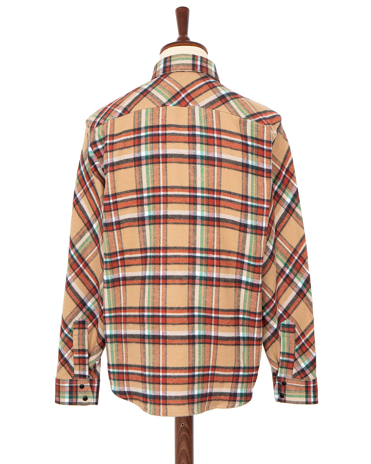 Indigofera Bryson Shirt, Flannel Check, Beige / Red / White / Green