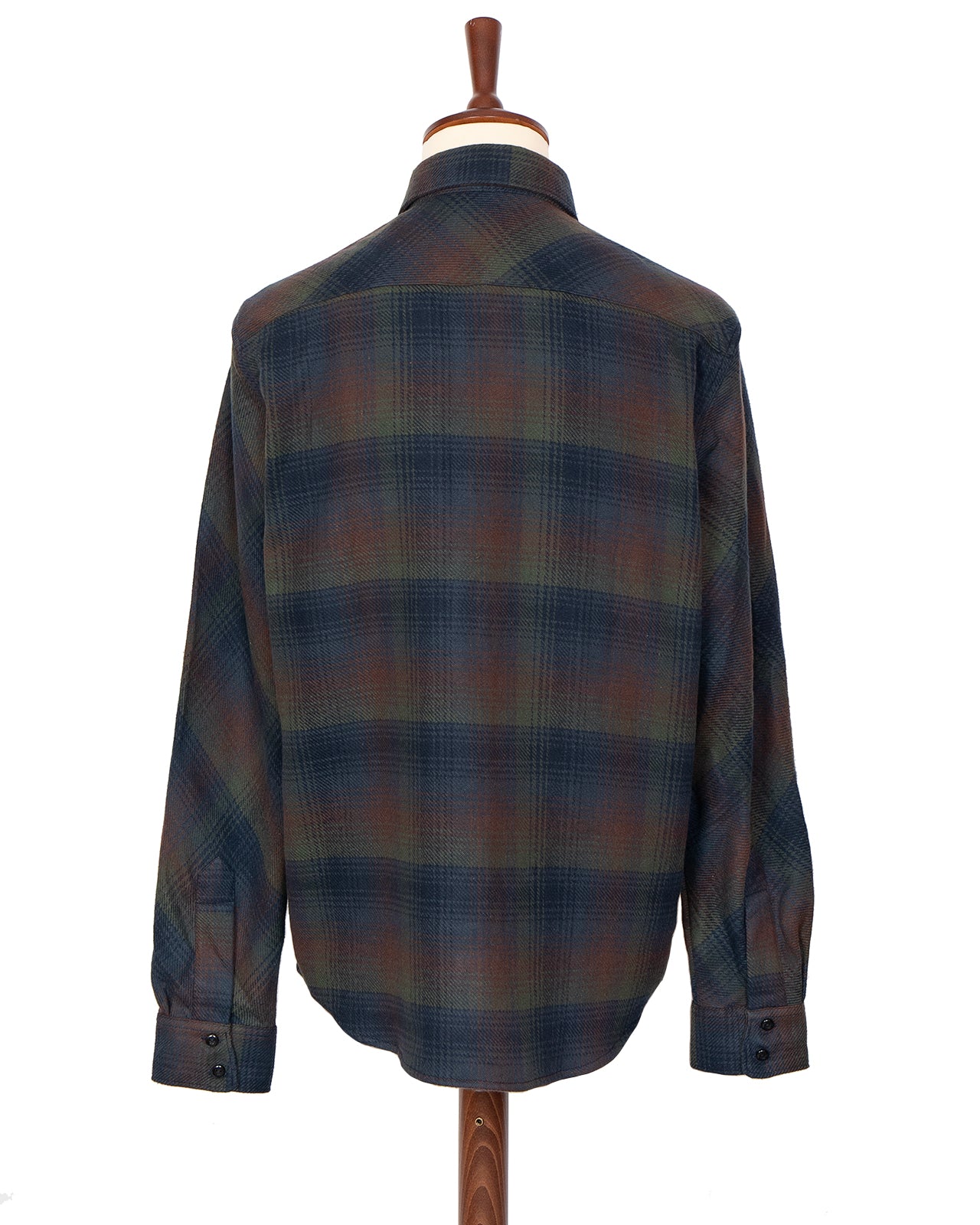 Indigofera Bryson Shirt, Flannel Check, Dark Green / Wine / Black / Navy