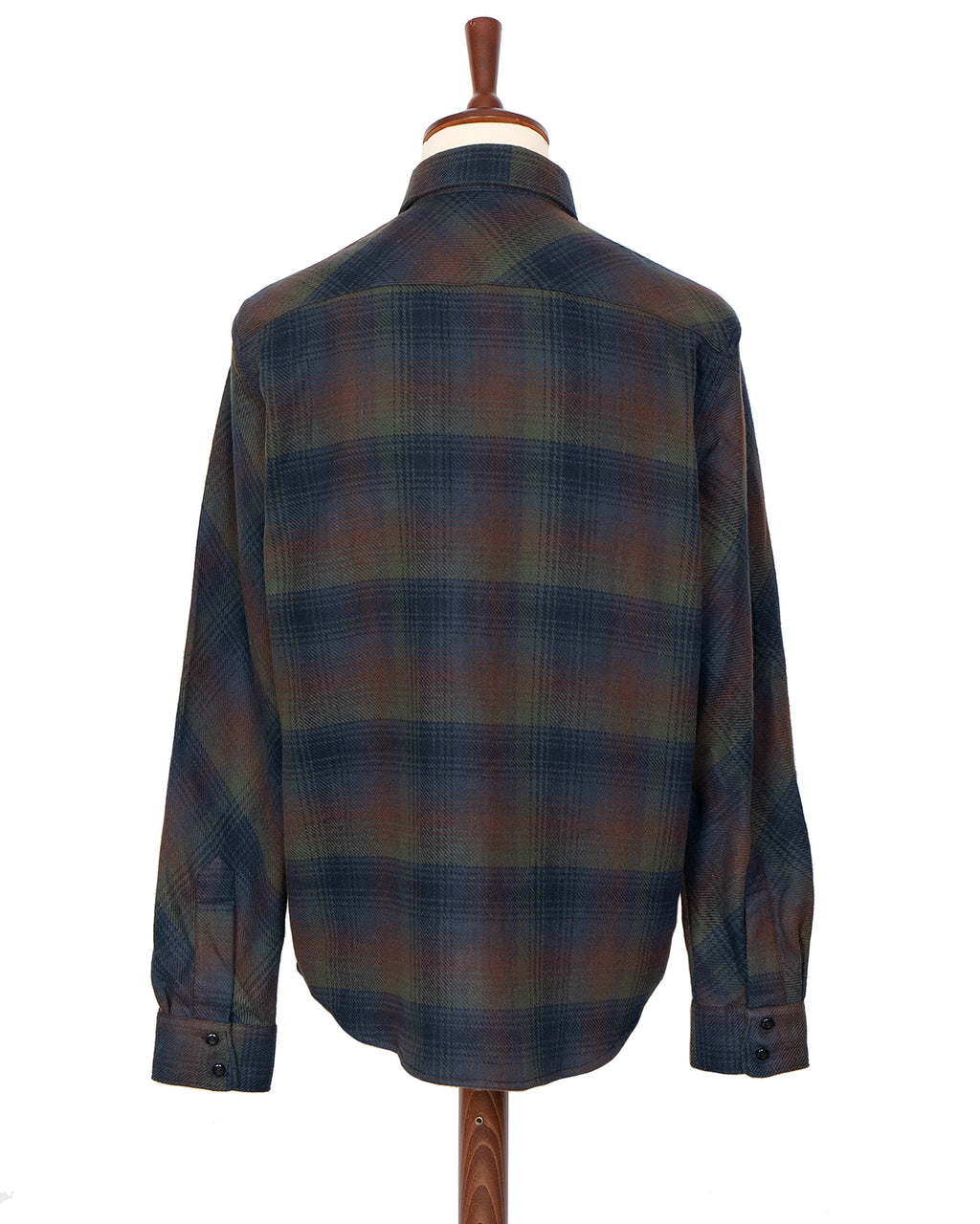 Indigofera Bryson Shirt, Flannel Check, Dark Green / Wine / Black / Navy