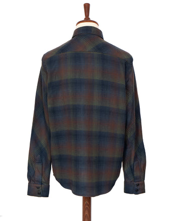Indigofera Bryson Shirt, Flannel Check, Dark Green / Wine / Black / Navy