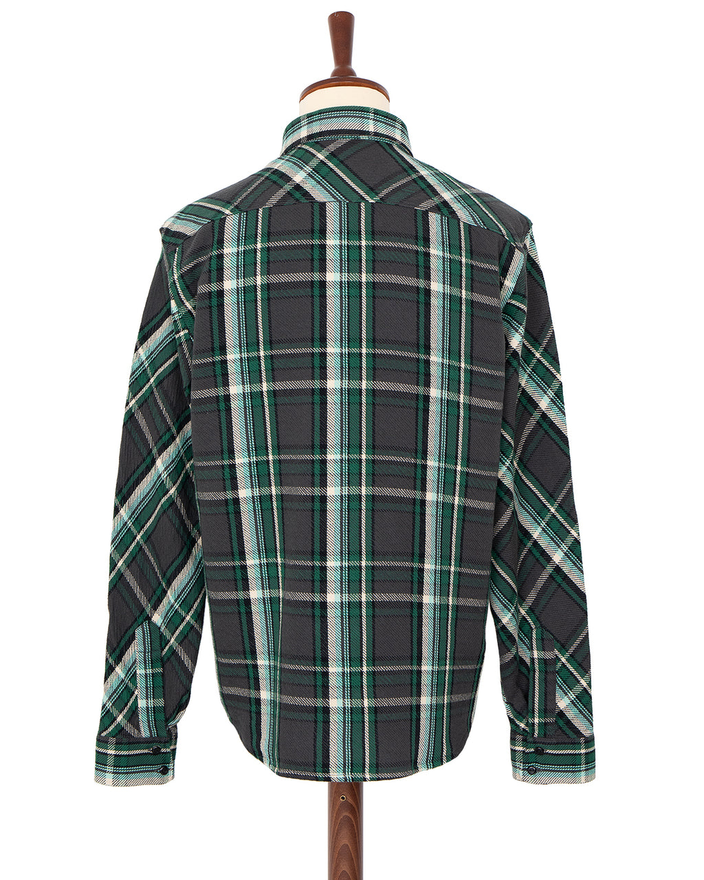 Indigofera Bryson Shirt, Unbrushed Check, Black / Green / White / Turquoise