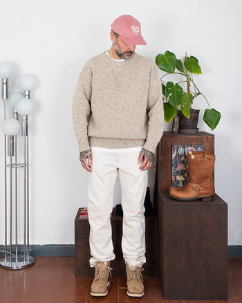 Indigofera Buck Jeans, Uneven Broken Twill, Ecru