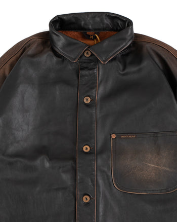Indigofera Caleb Leather Jacket, Used Black