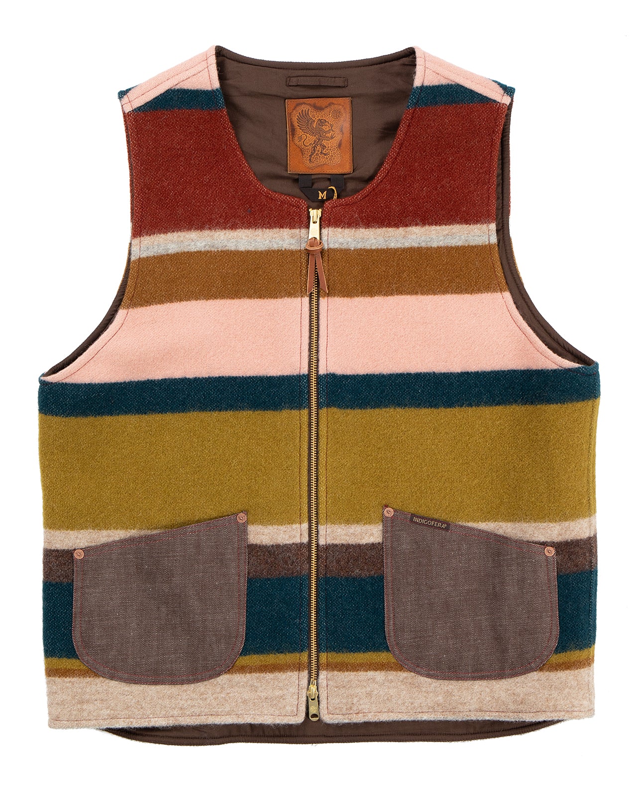 Indigofera Catskill Vest, Striped Wool Blanket - Panchoandlefty.se