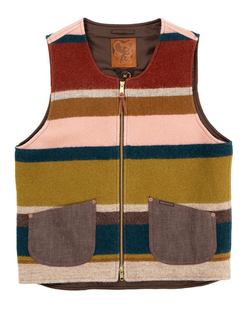 Indigofera Catskill Vest, Striped Wool Blanket