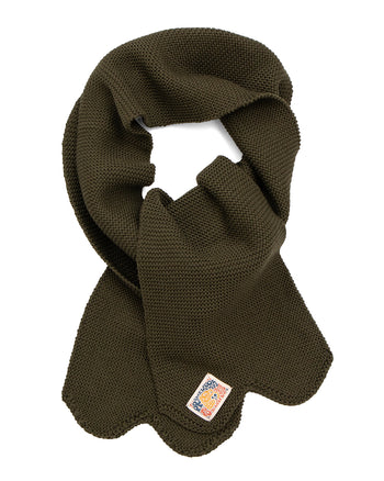 Indigofera Chilcoot Merino Wool Scarf, Dark Olive