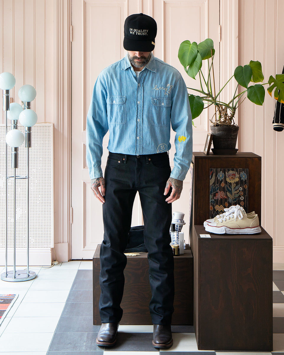 Indigofera Norris Shirt, Black / Indigo