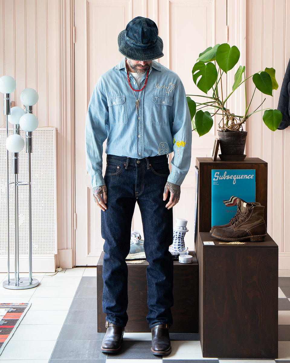 Indigofera Norris Shirt, Black / Indigo
