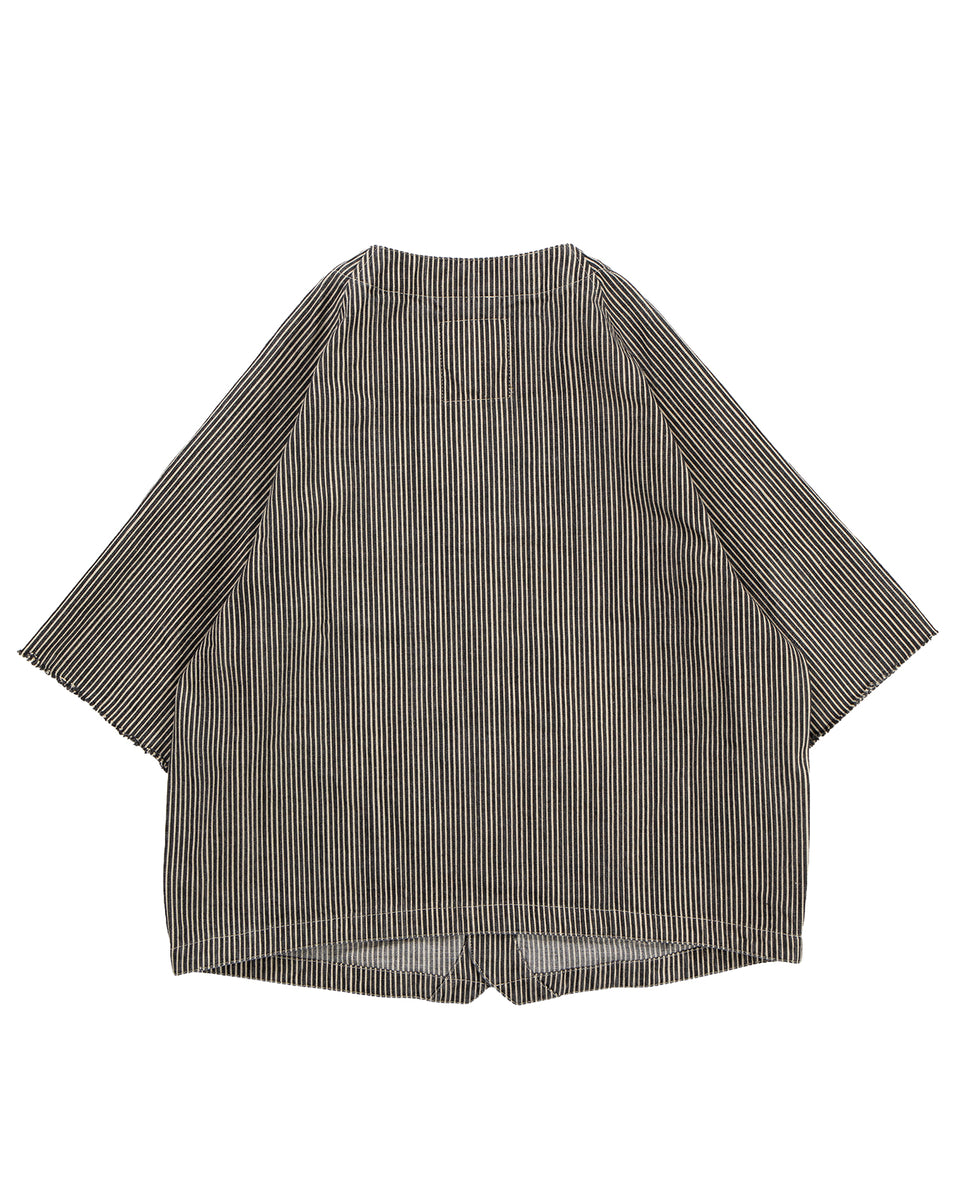 Indigofera Cobb Shirt, Hickory Stripe, Black / White