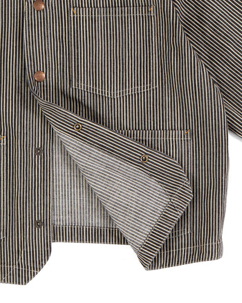 Indigofera Cobb Shirt, Hickory Stripe, Black / White