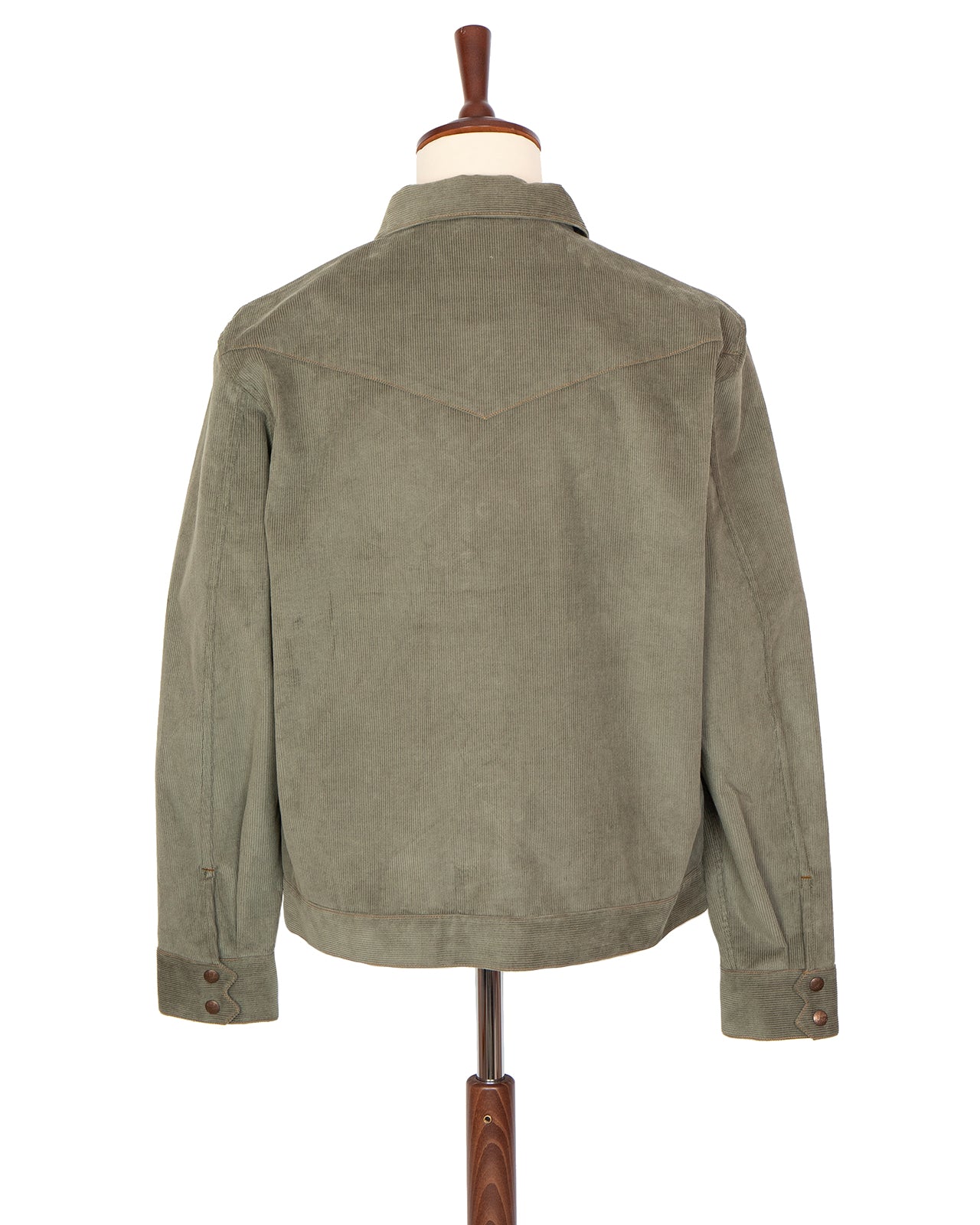 Indigofera Cooper Shirt, 13W Corduroy, Stone Green