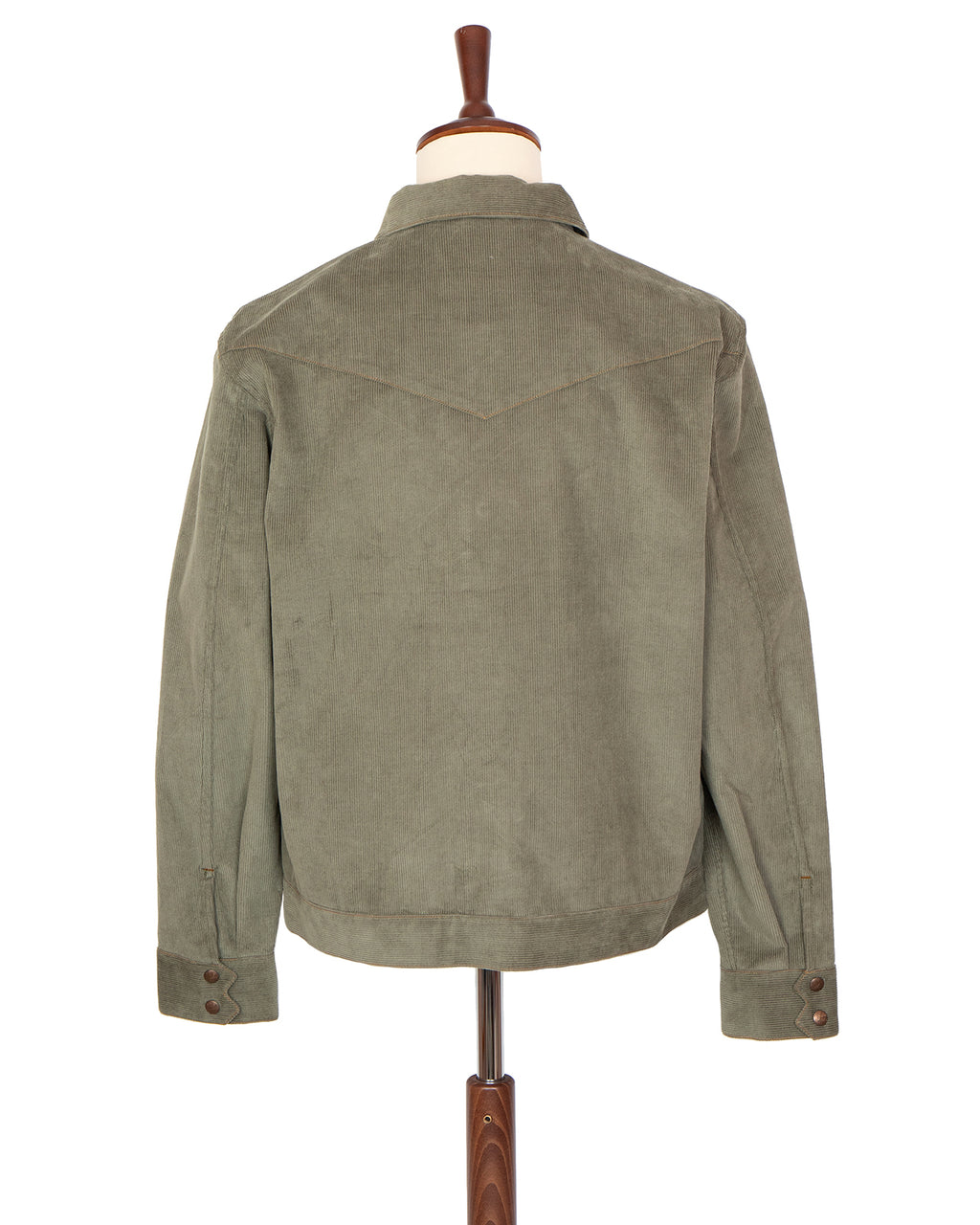 Indigofera Cooper Shirt, 13W Corduroy, Stone Green