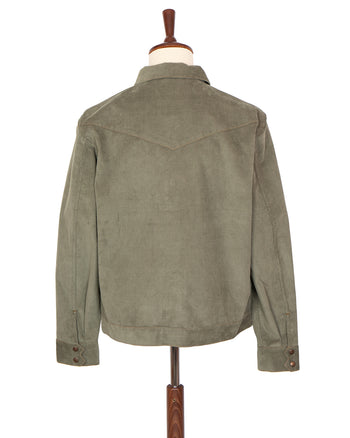 Indigofera Cooper Shirt, 13W Corduroy, Stone Green