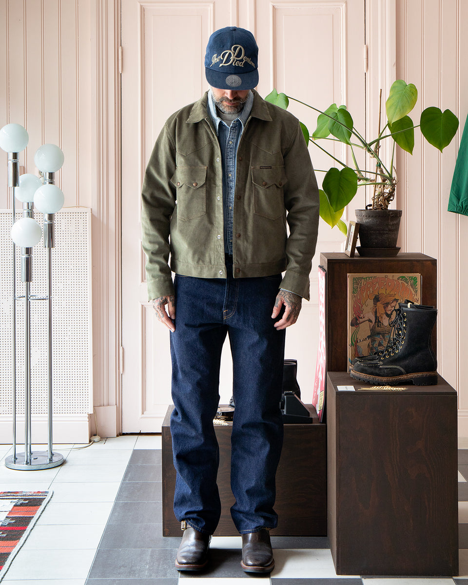 Indigofera Cooper Shirt, 13W Corduroy, Stone Green