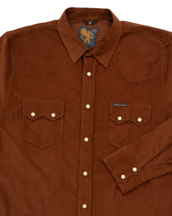 Indigofera Dollard Shirt, Cotton Corduroy, Brown