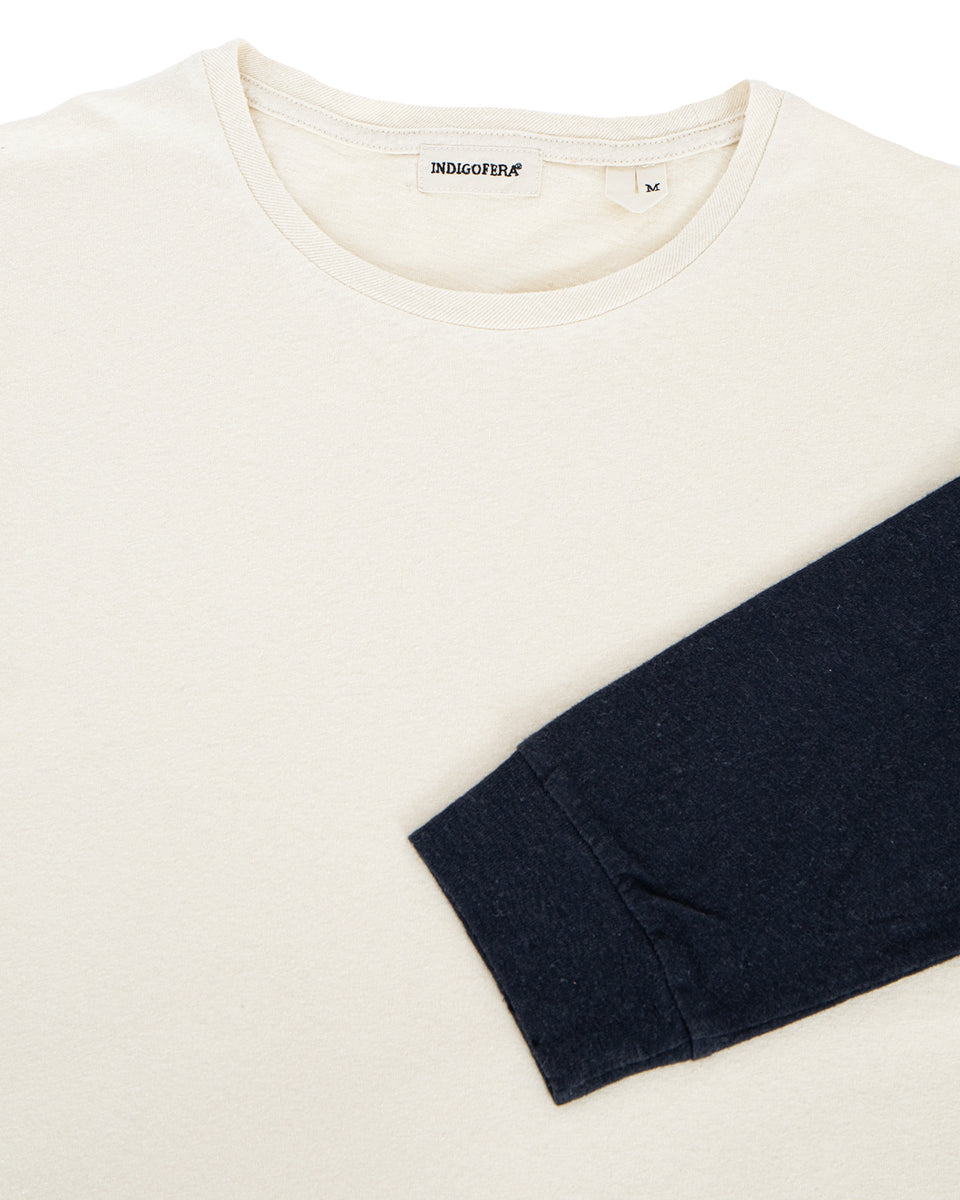 Indigofera Dale Sweater, Vintage White / Marshall Black
