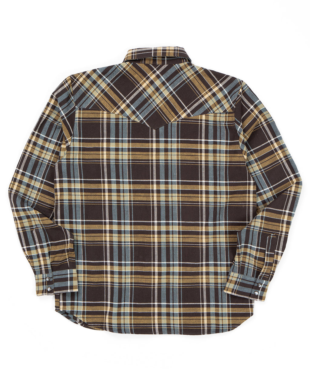 Indigofera Dawson Shirt, Flannel Check, Brown / Olive / Turquoise / Ecru