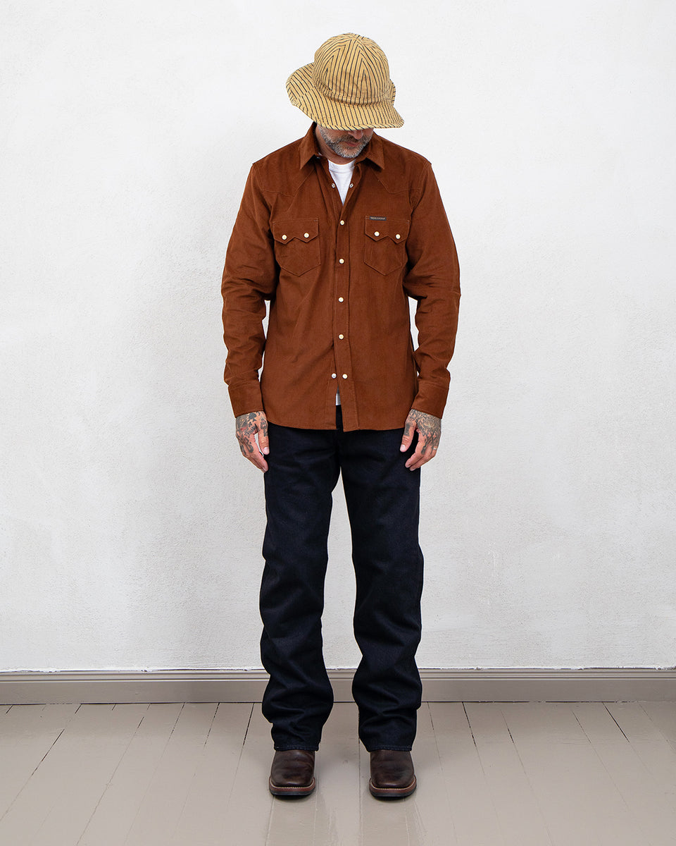 Indigofera Dollard Shirt, Cotton Corduroy, Brown