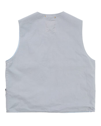 Indigofera Dryden Vest, Cotton Canvas, Dusty Blue