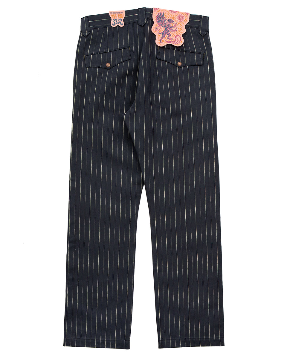 Indigofera Durango Pants, Prima Stripe, Coalbone