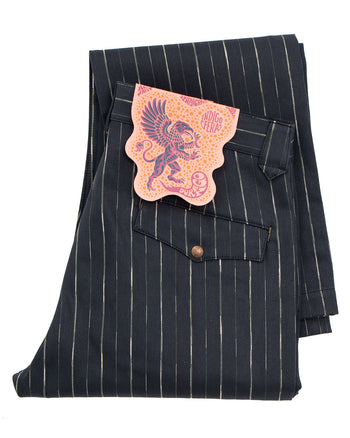 Indigofera Durango Pants, Prima Stripe, Coalbone