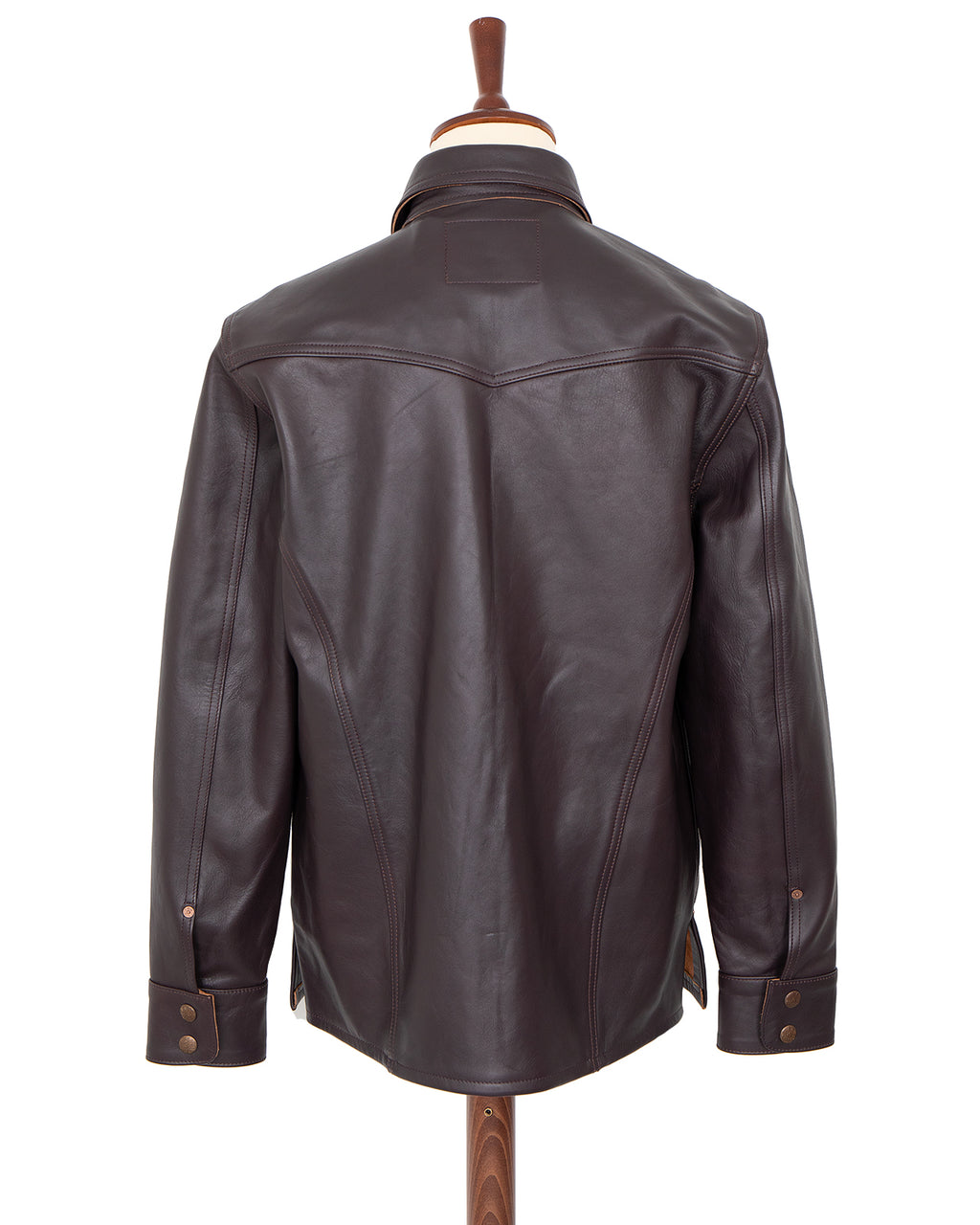 Indigofera Eagle Rising Leather Jacket, Dark Burgundy Tea Core