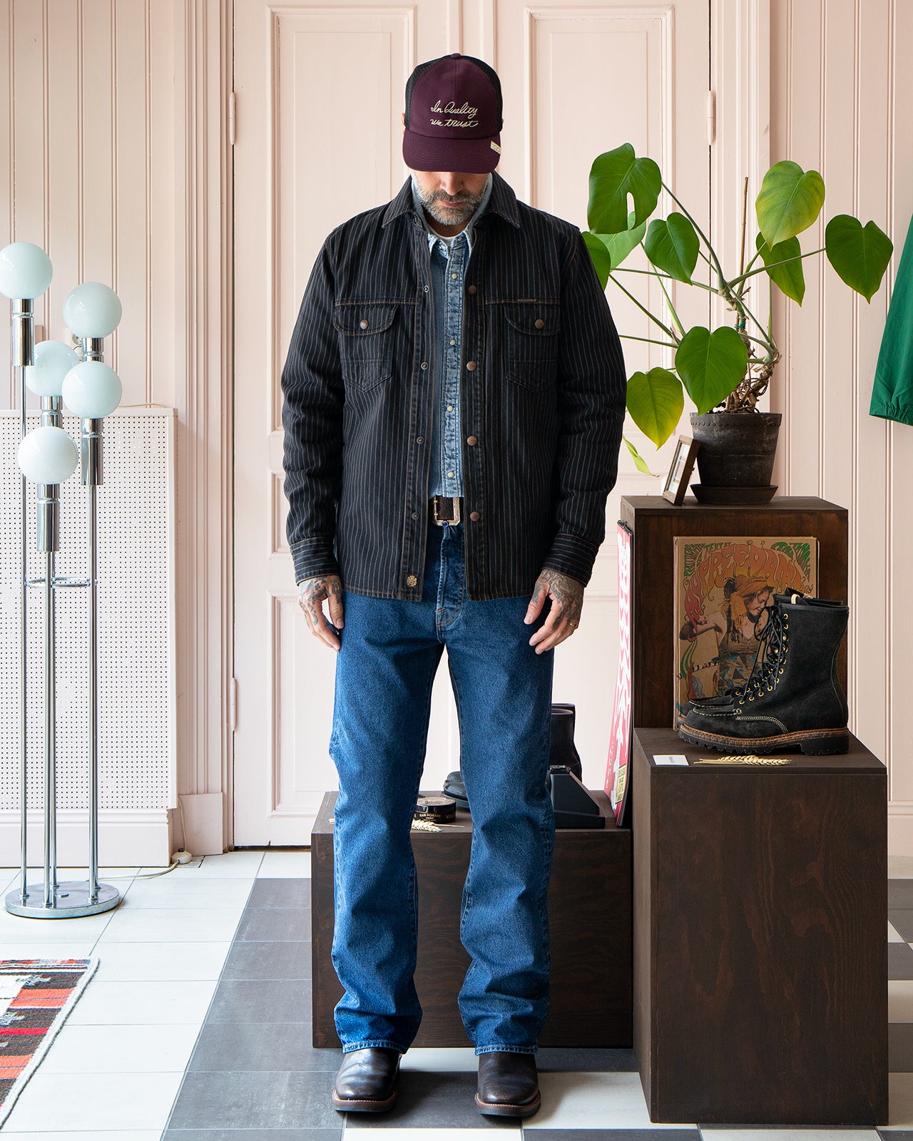 Indigofera Copeland Jacket, Sable Stripe