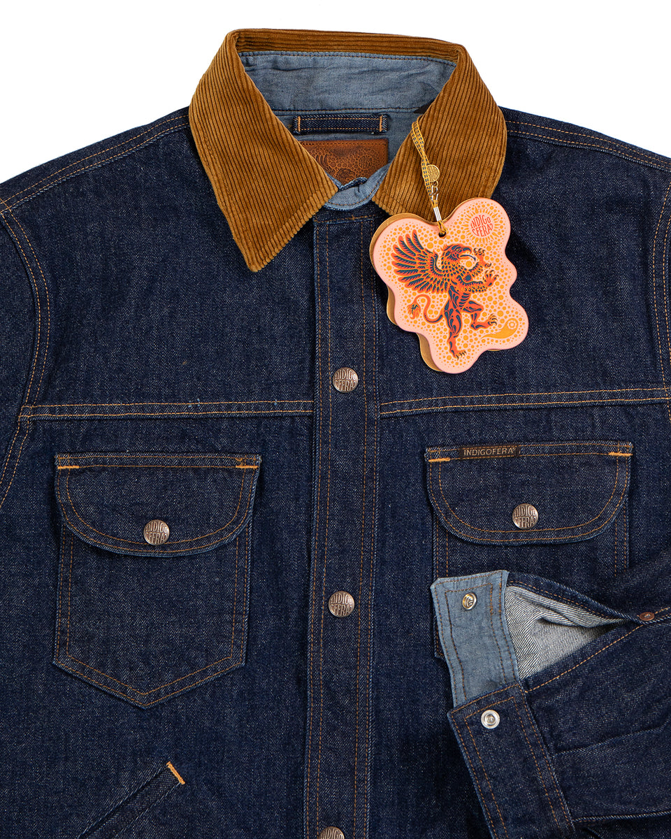 Indigofera Fargo Quarter Jacket, Vintage 70s Denim, Soaked