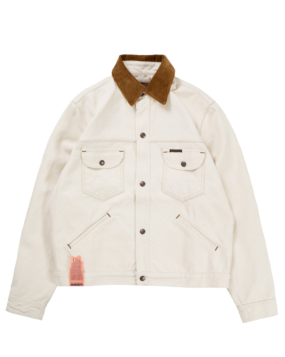 Indigofera Fargo Quarter Jacket, Smithson Canvas, Ecru, Soaked