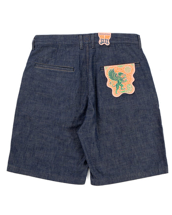 Indigofera Foley Shorts, Military Chambray, Soaked