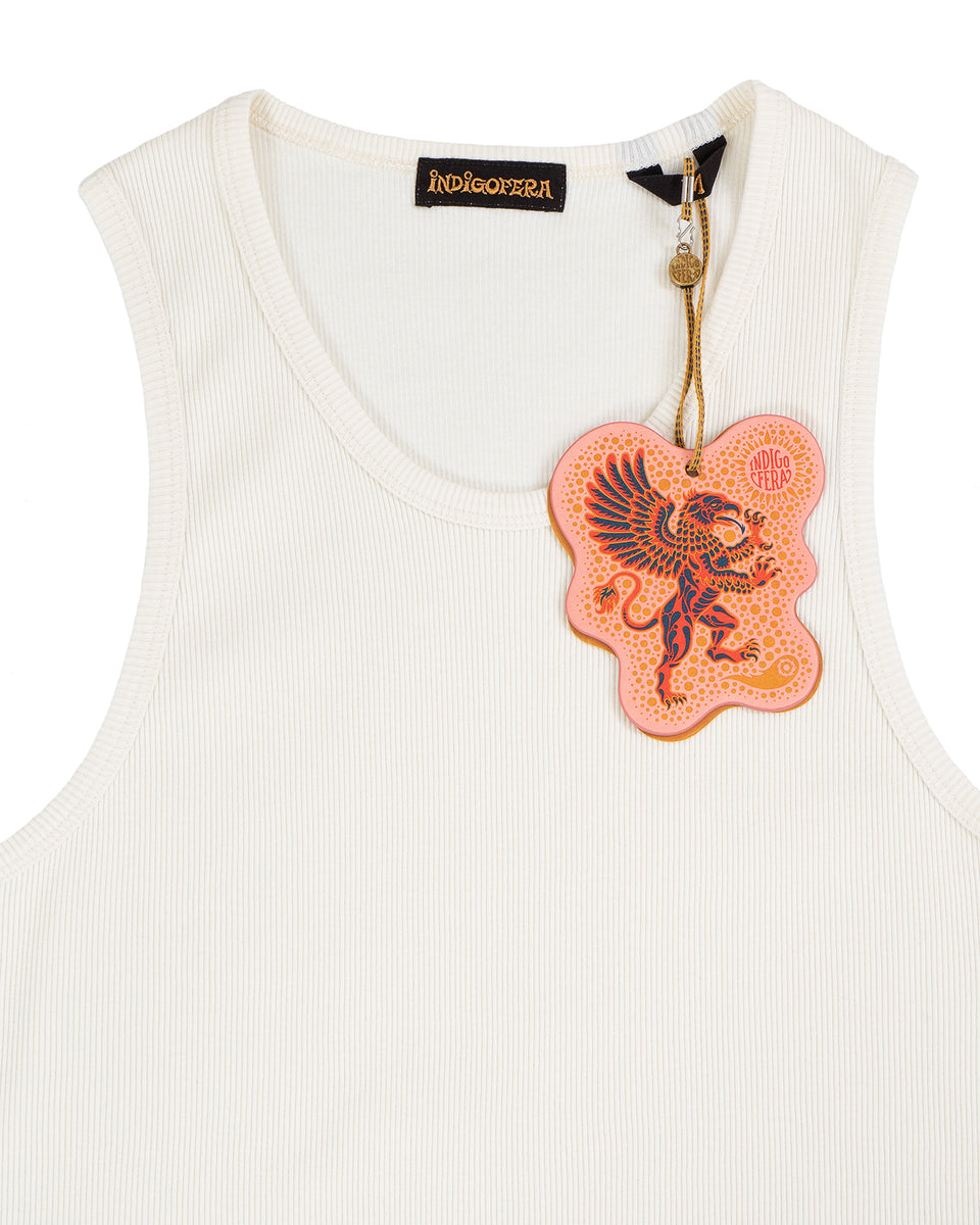 Indigofera Frank Tank Top, Cocatoo White