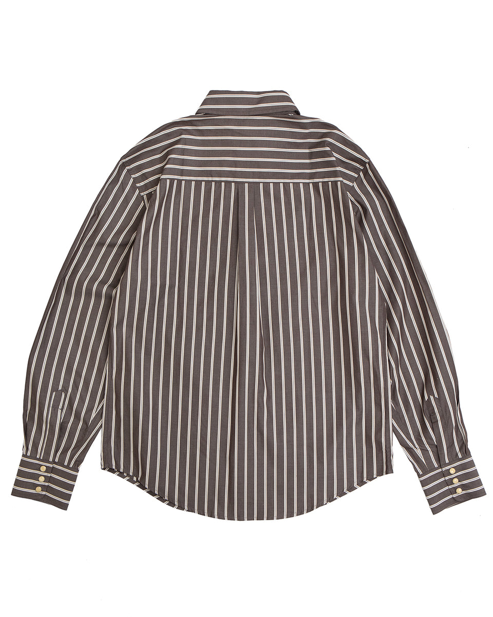 Indigofera H. West Shirt, Brown / Beige Stripe