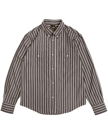 Indigofera H. West Shirt, Brown / Beige Stripe