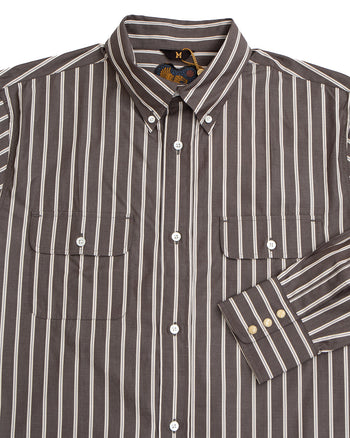 Indigofera H. West Shirt, Brown / Beige Stripe