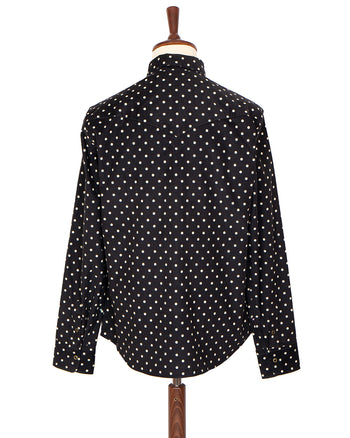 Indigofera Ike Shirt, Corduroy Polkadot, Black