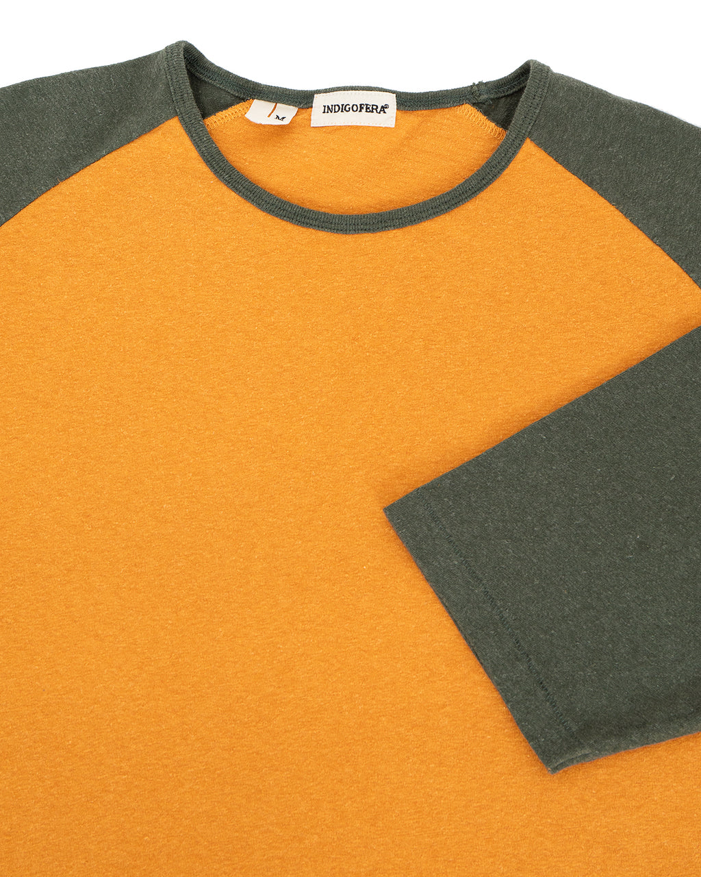 Indigofera Leon Raglan Sweater, Orange / Green Resin