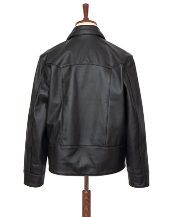 Indigofera Robertson Leather Jacket Black Tea Core