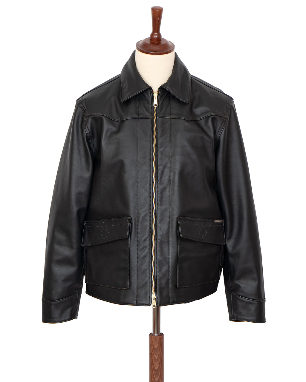 Indigofera Robertson Leather Jacket Black Tea Core