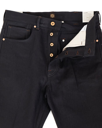 Indigofera Wyatt Jeans, Uneven Broken Twill Black