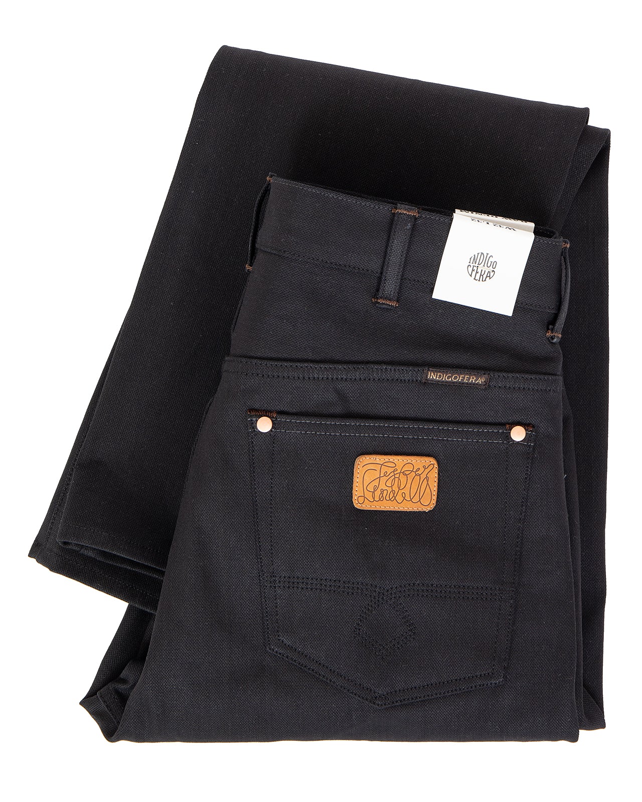 Indigofera Wyatt Jeans, Uneven Broken Twill Black