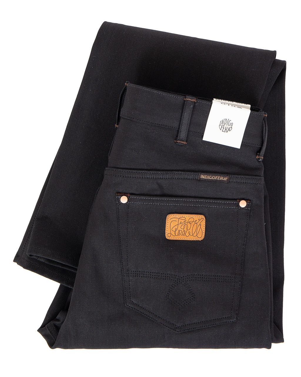 Indigofera Wyatt Jeans, Uneven Broken Twill Black