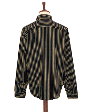 Indigofera McAllen Shirt, Twill Stripe, Black / Beige / Grey
