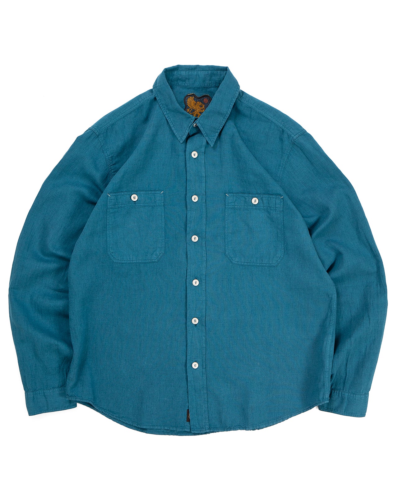 Indigofera McAllen Shirt, Mill Scale Canvas, Ocean Blue 