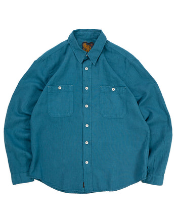 Indigofera McAllen Shirt, Mill Scale Canvas, Ocean Blue