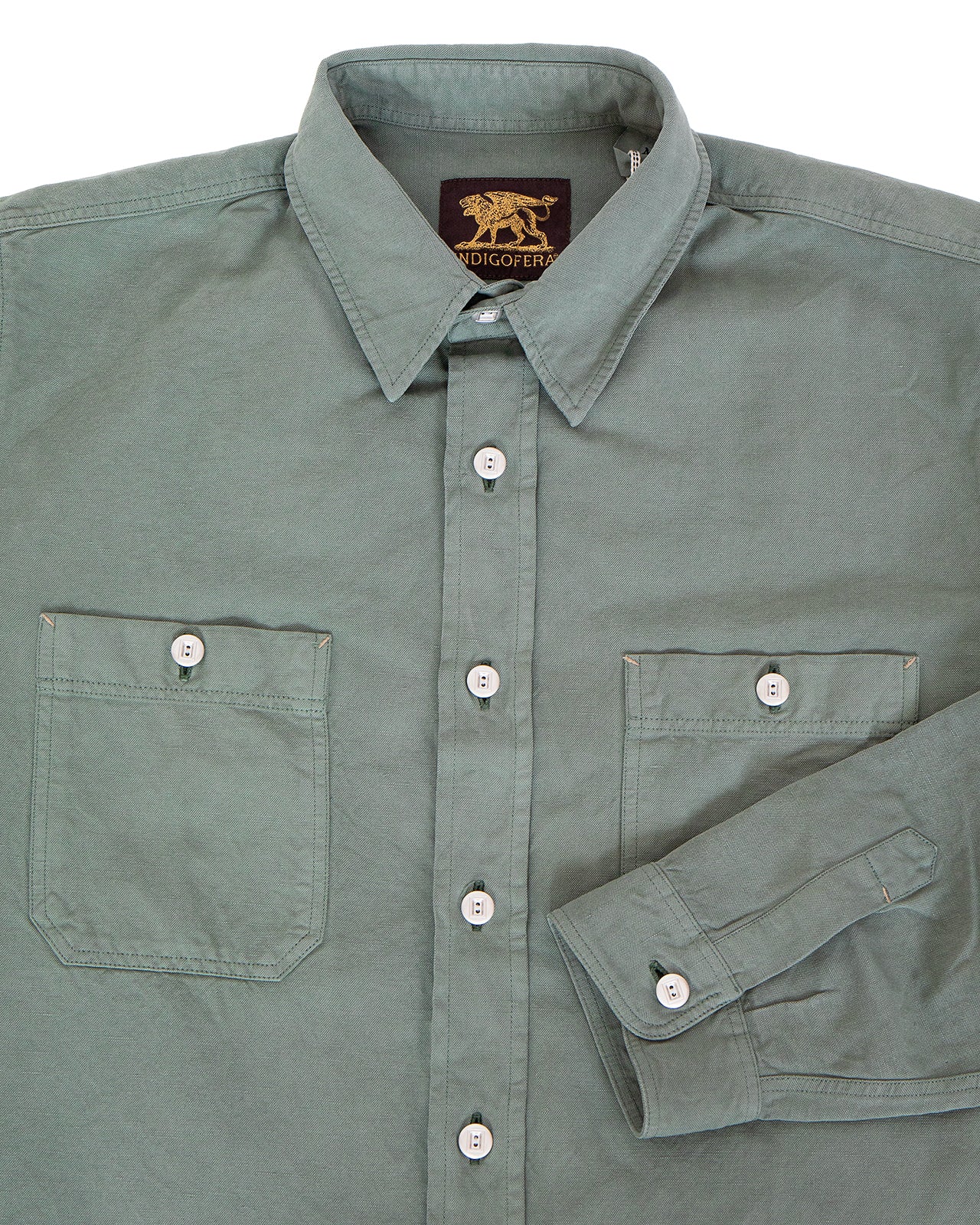 Indigofera McAllen Shirt, Cotton / Linen, Sage