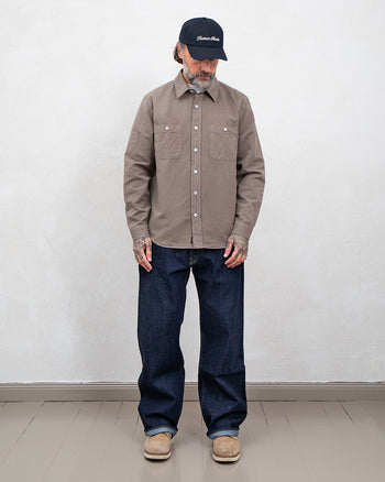 Indigofera McAllen Shirt, Cotton / Linen Canvas, Clay Soil