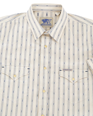 Indigofera Randy Shirt, Cotton Stripe, Ecru / Indigo
