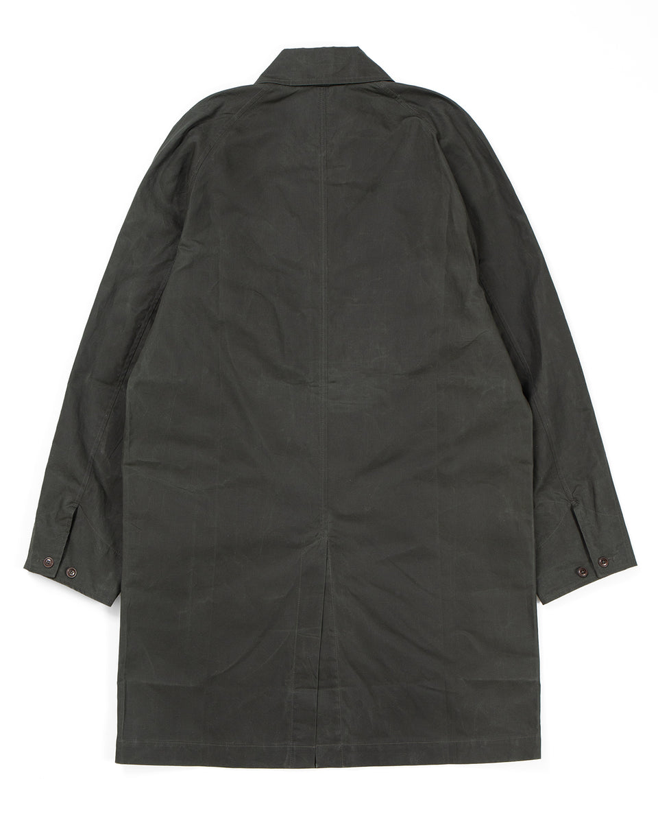 Indigofera Raven Coat, Coated Cotton Twill