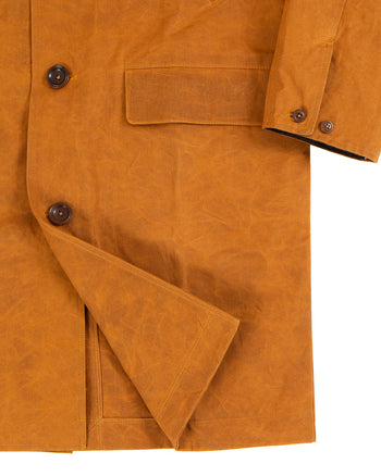 Indigofera Raven Coat, Coated Cotton Twill, Brown