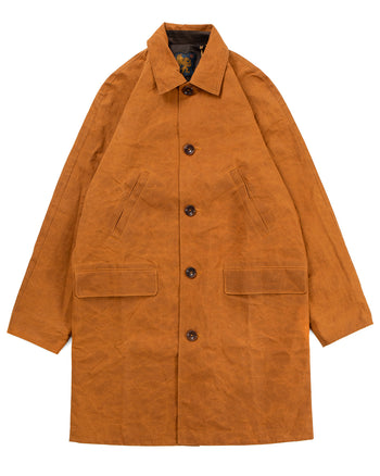 Indigofera Raven Coat, Coated Cotton Twill, Brown